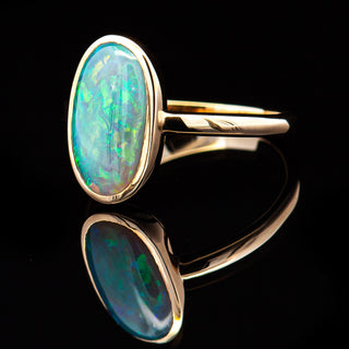 Allie | Multicoloured Australian Crystal Opal Ring