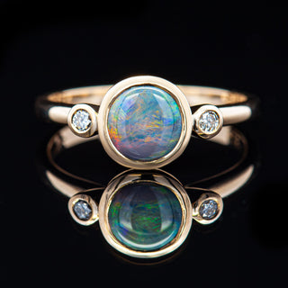 Poppy | Multicoloured Australian Crystal Opal Ring