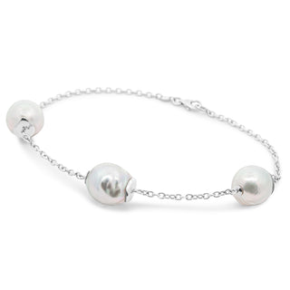 Australian South Sea Triple Pearl Bracelet in White Gold by World Treasure Designs
