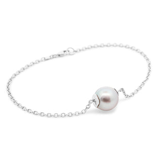Australian South Sea Single Pearl Bracelet in White Gold by World Treasure Designs