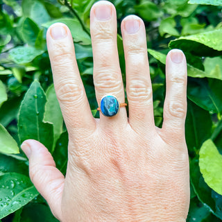 June | Australian Wood Fossil Opal Ring