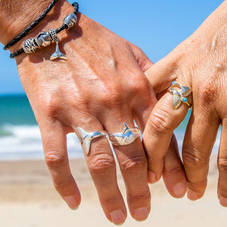 Detailed Humpback Whale Ring in Sterling Silver by World Treasure Designs
