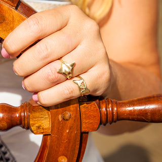 Embrace and Protect Ring in Yellow Gold by World Treasure Designs