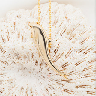 Gold False Killer Whale Necklace