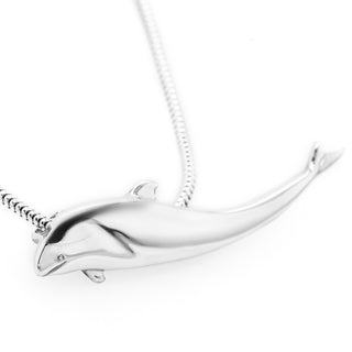 False Killer Whale Necklace in Sterling Silver by World Treasure Designs