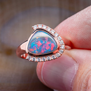 Scarlett | Rose Gold Mulicoloured Australian Opal Ring