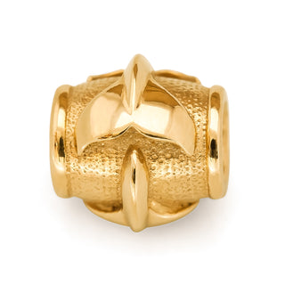 Fluke Whale Tail Bead Compatible with Pandora Bracelets in Yellow Gold by World Treasure Designs