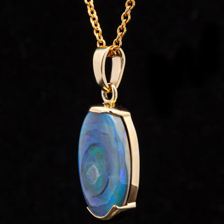 Atlas | Australian Fossil Black Opal Necklace