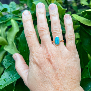 Allie | Multicoloured Australian Crystal Opal Ring