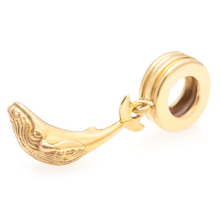Humpback Whale Charm in Yellow Gold by World Treasure Designs
