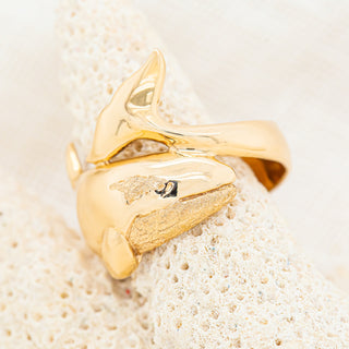 Gold Orca Whale Ring