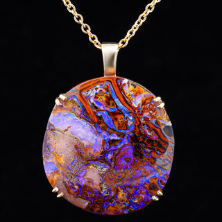 Wren | Purple Australian Boulder Opal Necklace