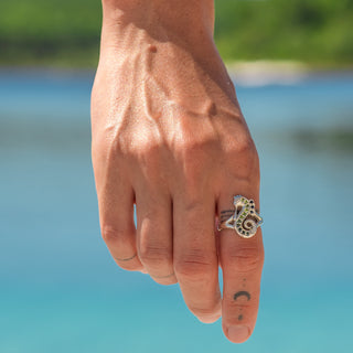 Seahorse Sapphire Ring in Sterling Silver by World Treasure Designs