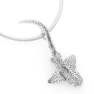 Silver Leopard Shark Necklace