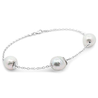 Triple Australian South Sea Pearl Bracelet in White Gold by World Treasure Designs