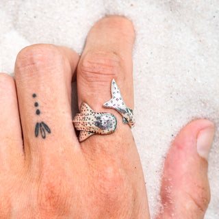 Whale Shark Ring in Sterling Silver by World Treasure Designs