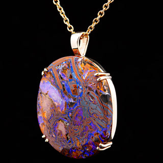 Wren | Purple Australian Boulder Opal Necklace