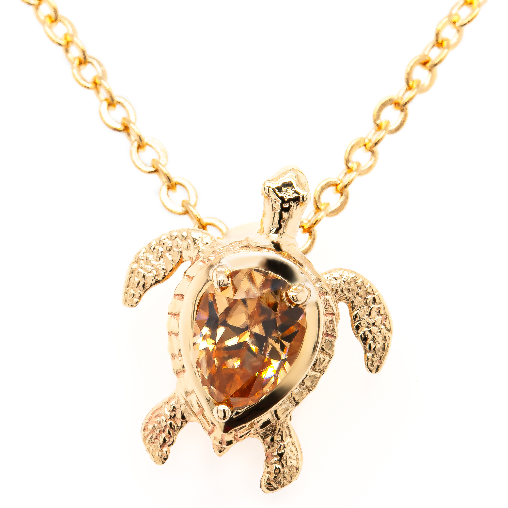 Sea Turtle Gemstone Necklace Ocean Jewellery By World Treasure Designs