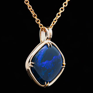 Violet | Australian Black Opal Necklace