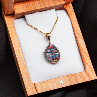 Ayla | Australian Black Opal Necklace