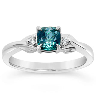 Audrey Petite | Australian Blue Parti Sapphire Ring