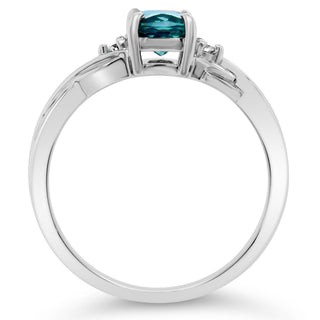 Audrey Petite | Australian Blue Parti Sapphire Ring