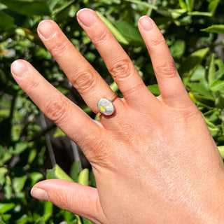 Australian Crystal Black Opal Ring in Yellow Gold by World Treasure Designs