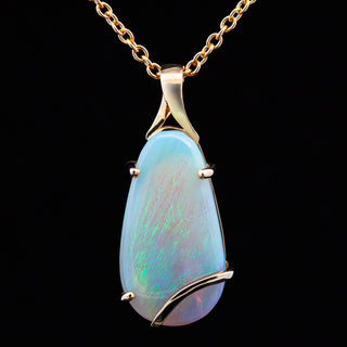Carolyn | Blue-Green-Purple Australian Crystal Opal Necklace
