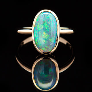 Allie | Multicoloured Australian Crystal Opal Ring