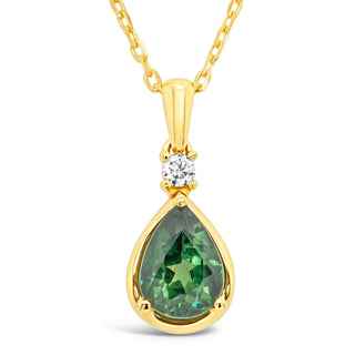 Mabelle | Australian Green Parti Sapphire Necklace