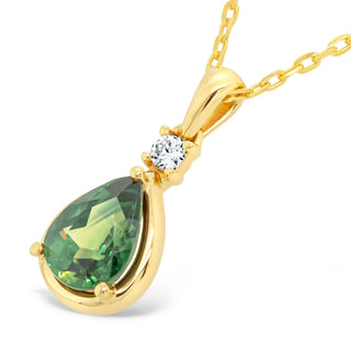 Mabelle | Australian Green Parti Sapphire Necklace
