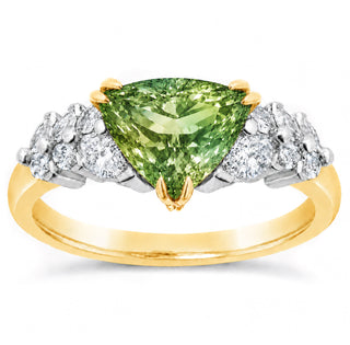 Blanche | Australian Green Parti Sapphire Ring