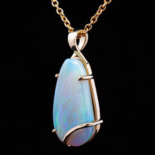Carolyn | Blue-Green-Purple Australian Crystal Opal Necklace