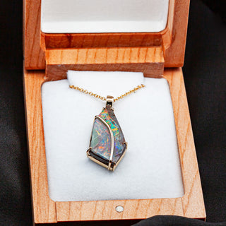 Kamilla | Pink Australian Boulder Opal Necklace