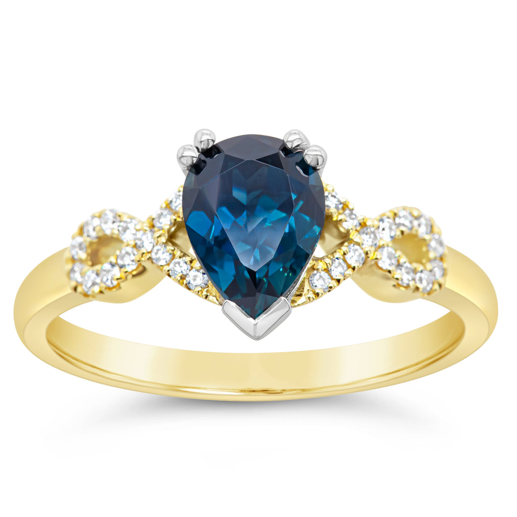 Australian Blue Pear Sapphire Ring | World Treasure – World Treasure ...