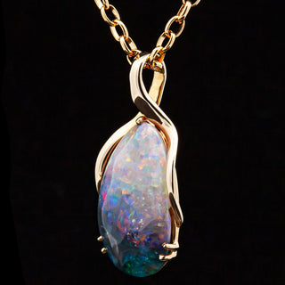Luna | Australian Pippa Shell Fossil Matrix Opal Pendant