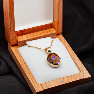 Holly | Purple Australian Yowah Nut Boulder Opal Necklace
