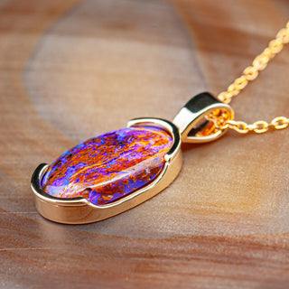 Holly | Purple Australian Boulder Opal Necklace