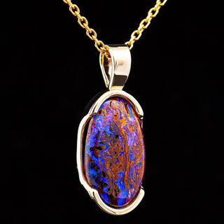 Holly | Purple Australian Boulder Opal Necklace