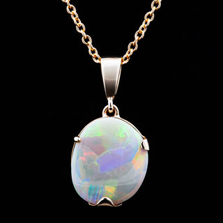 Ayla | Multicoloured Australian Crystal Opal Necklace