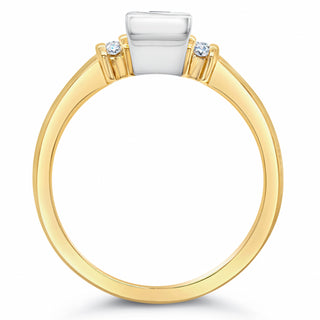 Australian Rectangle Blue Sapphire Ring in Yellow Gold by World Treasure Designs