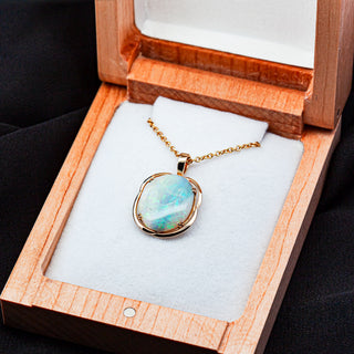 Tori | Multicoloured Australian Semi-Black Opal Necklace