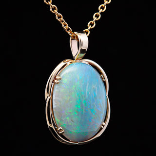 Tori | Multicoloured Australian Semi-Black Opal Necklace