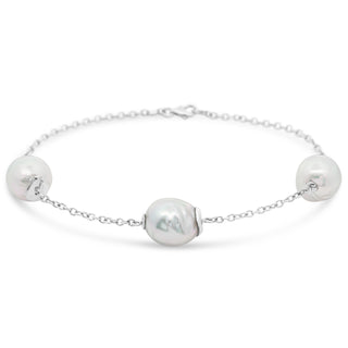 Australian South Sea Triple Pearl Bracelet in White Gold by World Treasure Designs