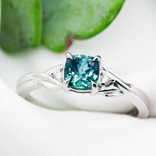 Audrey Petite | Australian Blue Parti Sapphire Ring