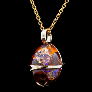 Kari | Purple Australian Boulder Opal Necklace
