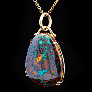Yuni | Blue-Green Australian Boulder Opal Necklace