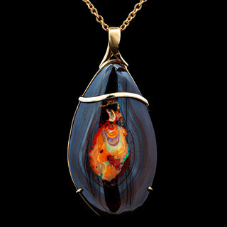 Shakti | Orange Australian Yowah Nut Boulder Opal Necklace