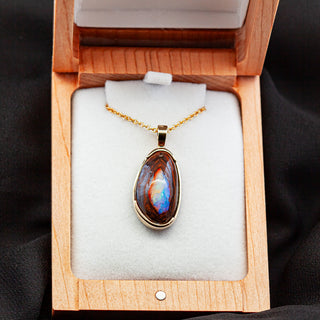 Holly | Australian Yowah Nut Boulder Opal Necklace