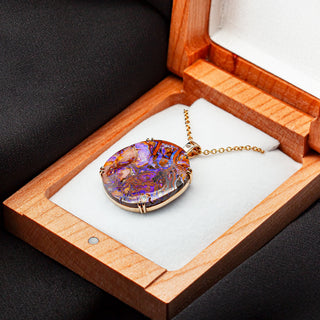 Wren | Purple Australian Boulder Opal Necklace